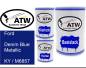 Preview: Ford, Denim Blue Metallic, KY / M6857: 500ml Lackdose + 500ml Klarlack + 250ml Härter - Set, von ATW Autoteile West.